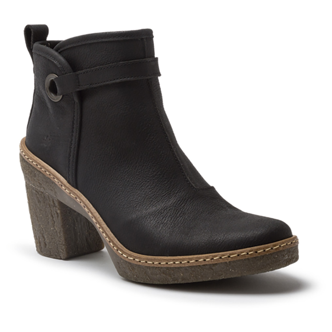 El Naturalista N5179 Hêtre – Bottines Femme Cuir Confort Talon Bloc Éco-responsable